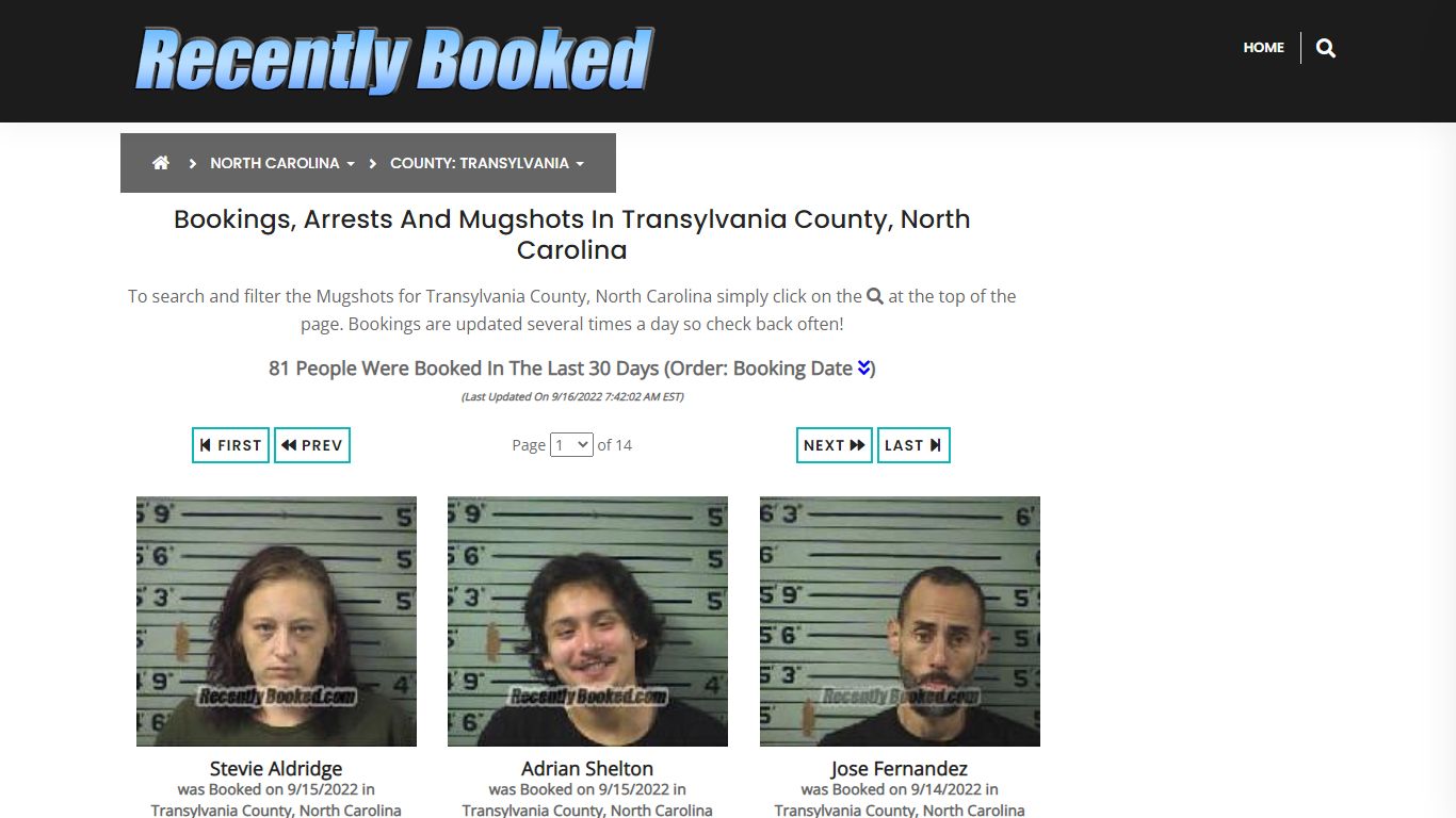Recent bookings, Arrests, Mugshots in Transylvania County, North Carolina